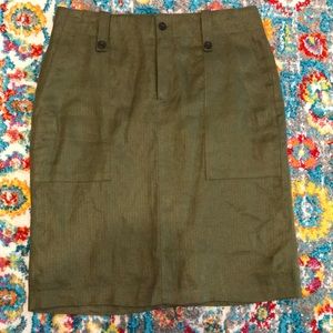 J. Crew linen cargo pencil skirt